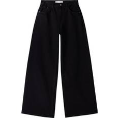 Bershka High Waisted Wide Leg Jeans - Black