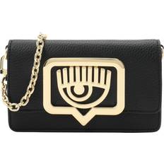 Borse a mano Chiara Ferragni Damen, Portemonnaie, Eyelike buckle Clutch Geldbörse 19.5 cm, Schwarz