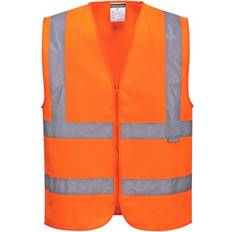 Orange Gilets de Travail Portwest Gilet Hi-Vis avec zip couleur Orange taille