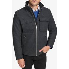 Wool Jackets Calvin Klein Men's Wool Blend Jacket Dark Charcoal