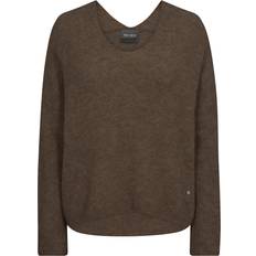 Mos Mosh Pulls Mos Mosh Thora V-Neck Wool Blend Jumper, Rain Drum