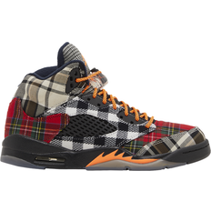 Drawstring Sport Shoes Nike Air Jordan 5 Retro Plaid GS - Black/Total Orange/Dark Obsidian