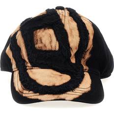 Diesel Accessoires Diesel bleached effect logo baseball cap unisex Cotton Black