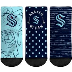 Rock Em Socks Toddler Rock Em Socks Seattle Kraken #1 Fan 3-Pack Crew Socks Set