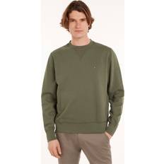 Tommy Hilfiger Grøn Sweatere Tommy Hilfiger Essential Fleece Crewneck Mand Battle Green Fleece hos Magasin