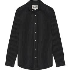 Schott Striped Oxford Button Up Shirt in Black. L, S, XL/1X