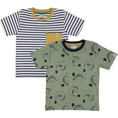 Dinosaurs T-shirts Dizzy Dino & Stripe T-Shirts Pack Multi 6-12