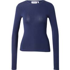 Weekday Marineblå T-shirt med lange ærmer slim fit