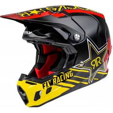 Fly Racing Formula CC Rockstar Crosshjälm - Svart/Röd/Gul