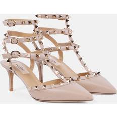 Valentino Garavani Rockstud Leather Pumps - Beige