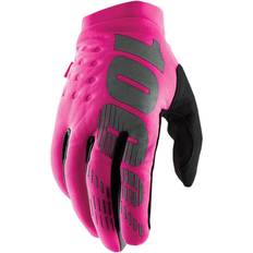 100% Brisker Cold Weather Gloves - Neon Pink/Black Woman