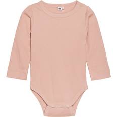 Bekids Bodyer Børnetøj Bekids BeKids Långärmad Body Ribbad Mahogany Rose