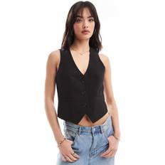 Dam - Polyester Kostymer ASOS DESIGN Svart figursydd kostymväst-Svart/a