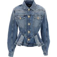 Balmain Femme Vestes Balmain Balmain-Peplum Denim Jacket - Donna