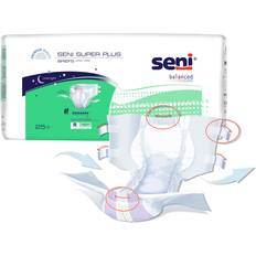 Incontinence Protection Seni Super Plus Adult Diapers with Tabs 40-50 inches - Heavy Absorbency - Case of 25