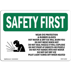 Green Workplace Signs SignMission Osha Safety First Sign 18.0 H x 24.0 W x 0.1 D in Black/Green/White