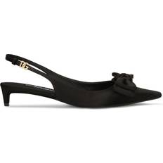 Viskos Pumps Dolce & Gabbana Elegant Svart Slingback Skor Svart