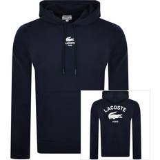 Lacoste Unisex Sweaters Lacoste Logo Hoodie Navy (Medium)