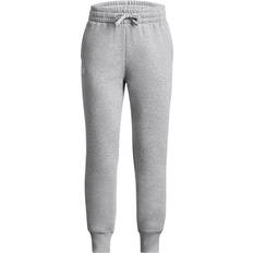 Under Armour Kid's Rival Fleece Joggers - Mod Grey Light Heather/White (1379525-012)