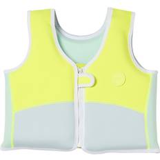 Sunnylife Salty Shark Swim Vest 3-6 Aqua Neon Yellow
