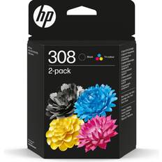 HP 308 2-Pack Black/Tri-color Original Ink Cartridge Combo
