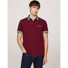 Herre - Lilla Polotrøjer Tommy Hilfiger Contrast Collar Regular Polo Shirt DEEP ROUGE