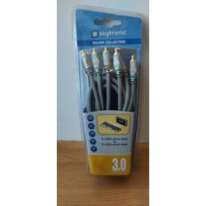 Skytronic 3m RGB Component Video Lead/Cable 3 x RCA Plugs