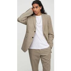 Beige - Herre Jakkesæt Selected Let Enkeltradet Blazer Beige