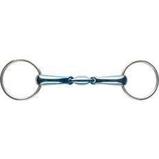 Blue Bits Korsteel (5.5in, Blue/Silver) JP Korsteel Blue Steel Oval Link Loose Ring Snaffle Bit