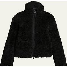 Moncler Solid Colour Outerwear Moncler Black Bridoire Faux-Shearling Down Jacket 999 Black