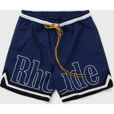 Bianco Costumi da Bagno Rhude Basketball Logo Swim Short 'Blue/Black/White Men's