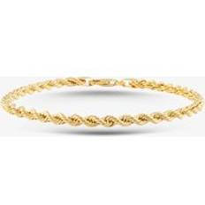 Gold Bracelets T.H.Baker 9ct Yellow Gold Rope Chain Bracelet 060HVC-7.5