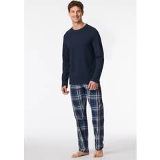 Schiesser Nattøj Schiesser Mix Relax Long Sleeve Shirt - Navy