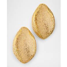 Beige Pendientes Cult Gaia Erin Pave Drop Earrings in Gold Tone