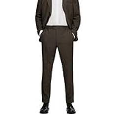 Ternede Bukser & Shorts Selected Homme Ternet Habitbukser Brun