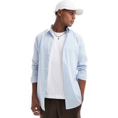ASOS DESIGN Skinny Shirt With Square Collar - Blue