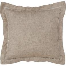 Linen Cushion Covers Hemstitched Poly & Linen Blend Throw Pillow 22" x 22" - Multi Color Cushion Cover Natural, Brown, Beige