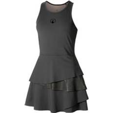 Quiet Please Sparkle Cross Flounce Dress Women anthracite