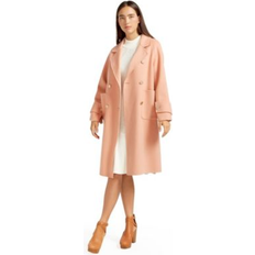 Orange - Women Coats Belle & Bloom Rumour Has It Oversized Wool Blend Coat Peach Fizz Orange