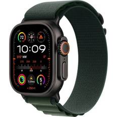 Apple Watch Ultra 2 Titanium Case 49mm With Dark Green Alpine Loop - Large - Black (Verizon)