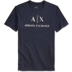 Armani Exchange X Armani Exchange Men's Solid Logo T-Shirt Navy with White Text