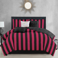 Textiles Juicy Couture Cabana Bedspread Black, Pink (228.6x228.6cm)