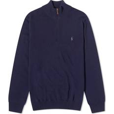 Lana merino Top Polo Ralph Lauren-Pony Knitwear Blu-Uomo Blue