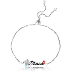 Bracelets Disney stitch brass flash ohana lariat bracelet imitation rhodium