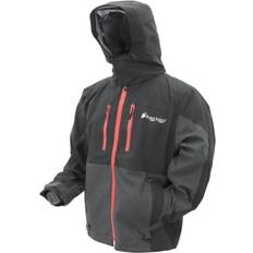 Elastane/Lycra/Spandex - Men Rain Jackets & Rain Coats Frogg Toggs Pilot II Guide Jacket for Men Black/Charcoal