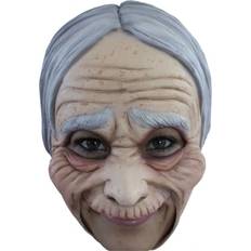 Damer Heldækkende masker på tilbud Ghoulish Productions Ghoulish Head Without Chin Old Lady Maske