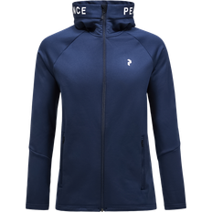 Peak Performance Herre Overdele Peak Performance Rider Zip Hood Fleecejakke blå