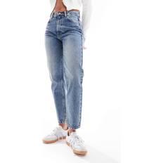 Pull&Bear Bequeme Mom-Jeans in Blau