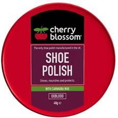 Cherry Blossom oxblood shoe polish shine protects nourishes