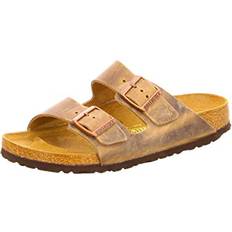 Birkenstock Bruin Klompen Birkenstock Arizona Narrow Sandalen - Tabacco Brown